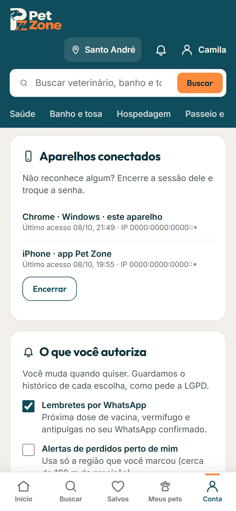 Aparelhos conectados