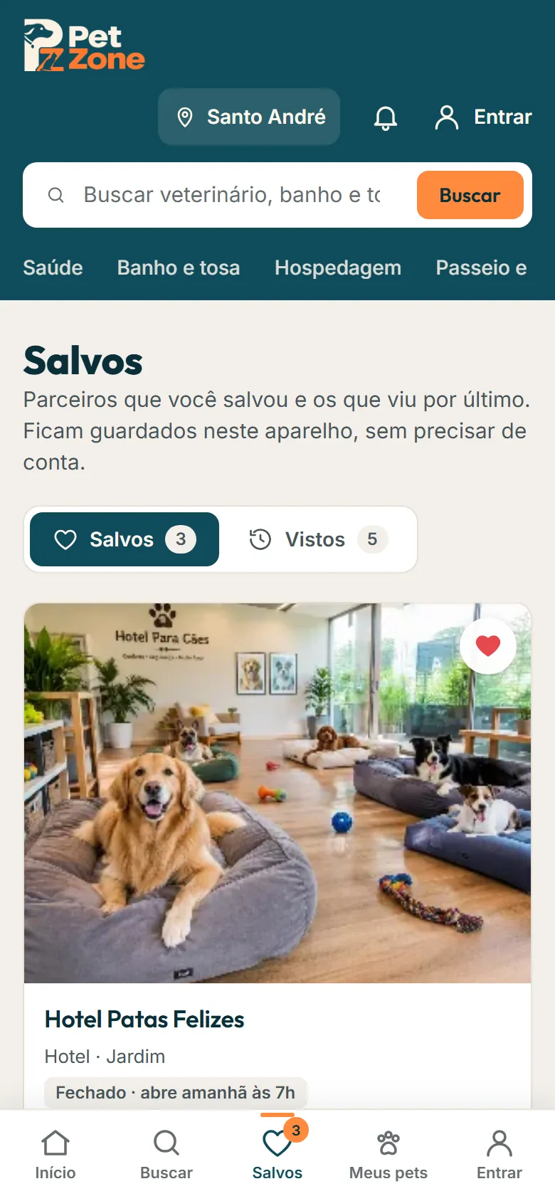 Página Salvos