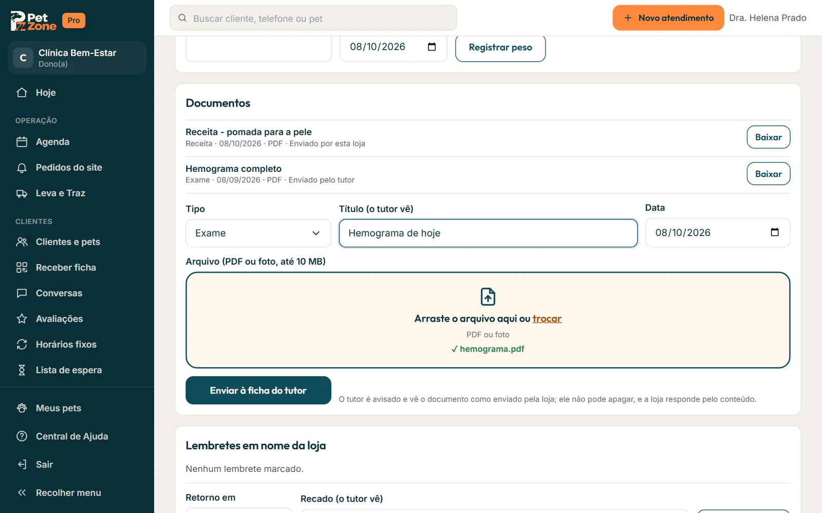 Envio de documento