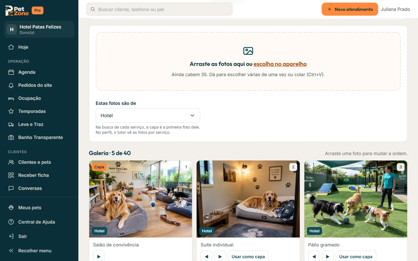 Caixa Arraste as fotos aqui com a fila de envio e o seletor Estas fotos são de