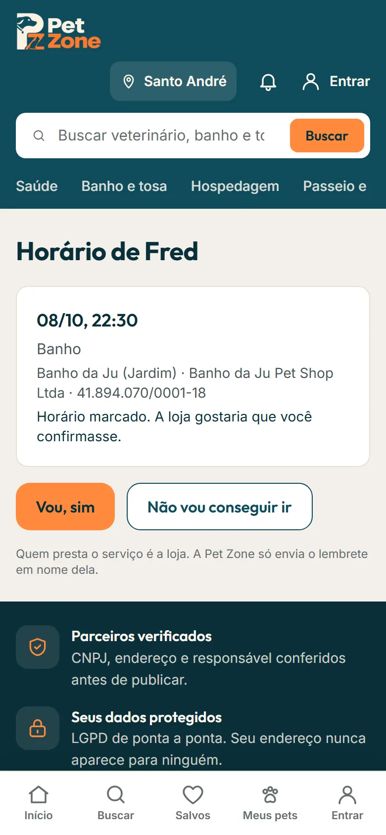 Página do lembrete