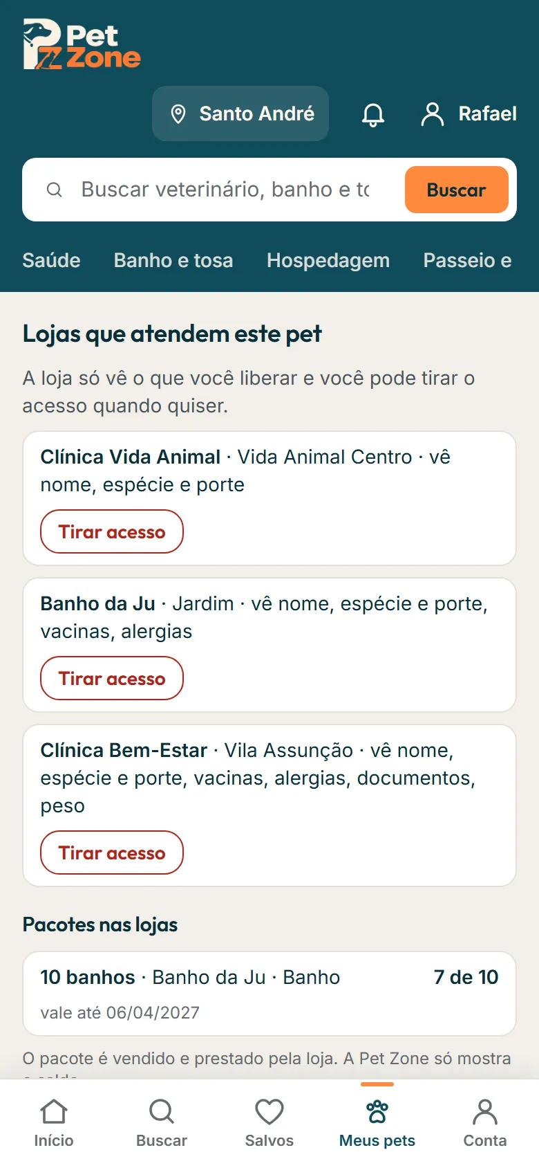 Lojas que atendem o pet