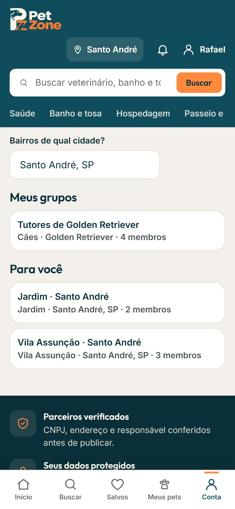 Tela Grupos