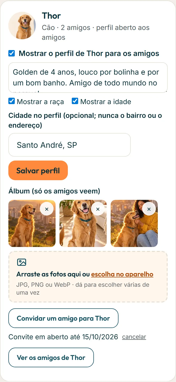 Perfil social do pet